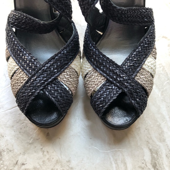 Stuart Weitzman Black Braided Heels - Picture 7 of 8